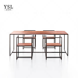 dining metal table北京 castelli极简金属做旧餐桌Minimalist