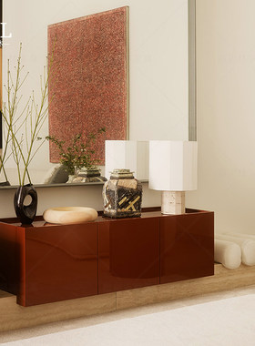 Meridiani奶油风电视柜现代简约设计师款个性实木组合边柜定制