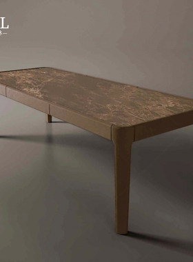 Ludovica老钱风大理石长餐桌Retro marble dining table上海定制