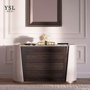Capital家具意式 轻奢别墅家用天然大理石斗柜定制