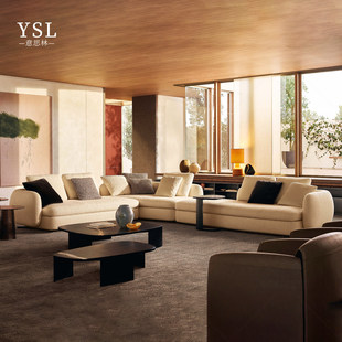 Poliform圣日耳曼沙发Simple curved sofa for the living room