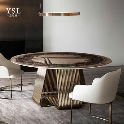 Rugiano彩绘圆餐桌Marble