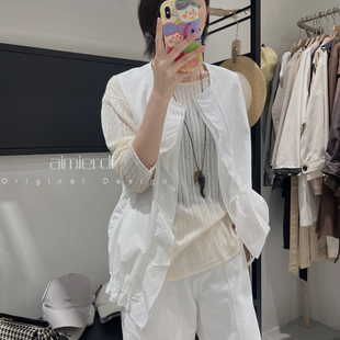 设计感宽松休闲马甲山本风木耳边街头风百搭气质马夹 aimierdi欧版