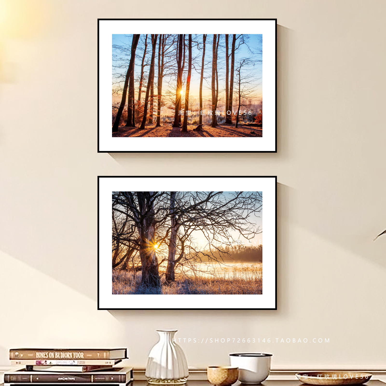 风景装饰画客厅玄关过道挂画卧室床头餐厅酒店现代简约治愈系壁画