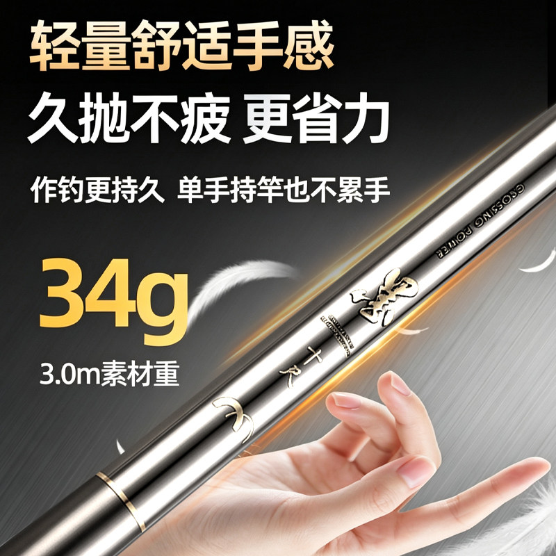 进口高碳素新款短节超轻便携式野钓溪流超细微物杆小物钓手杆3.9