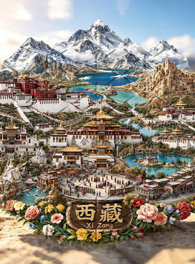 布达拉宫金属浮雕磁吸冰箱贴