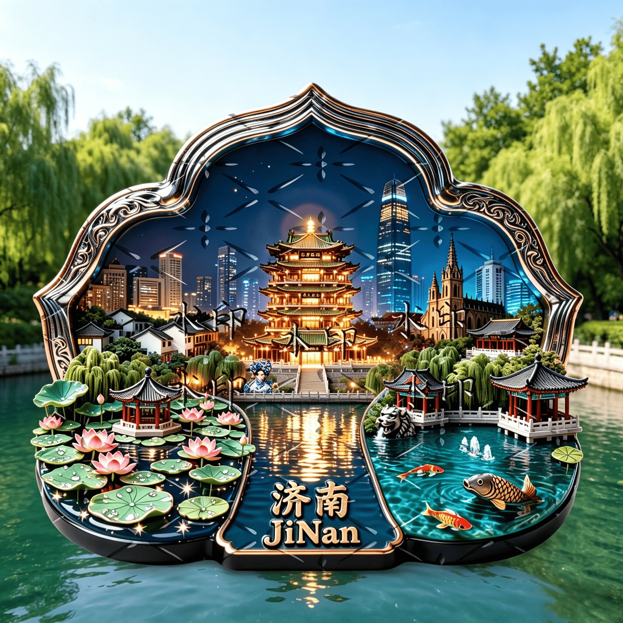 济南文创金属冰箱贴伴手礼