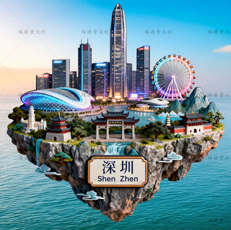深圳金属浮雕国潮文创冰箱贴