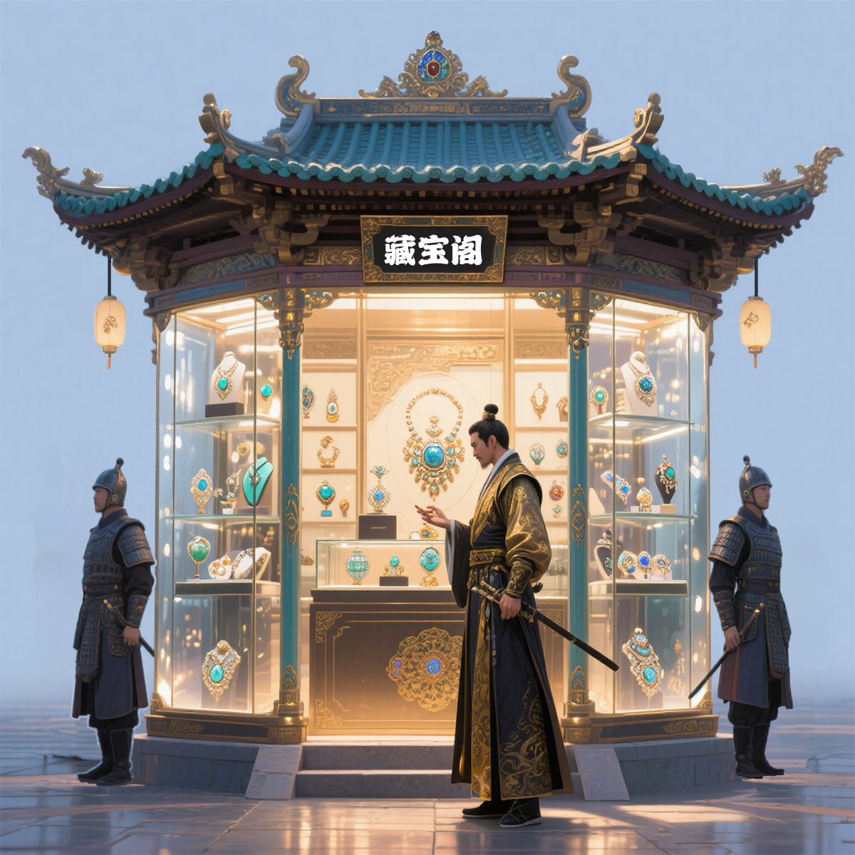 洛阳藏宝阁武侠城剑客金属冰箱贴创意送朋友同学礼物磁吸冰箱贴