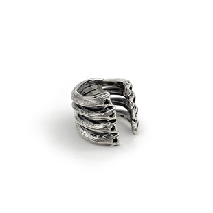 KAMMERHOPA 设计师品牌925银复古多层拼贴鱼骨宽耳夹男女同款新品