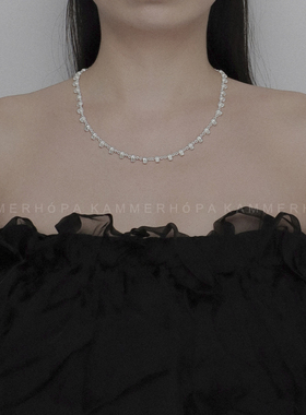 kammerhopa 设计师品牌925银中号骷髅拼接链单层锁骨链新品25款