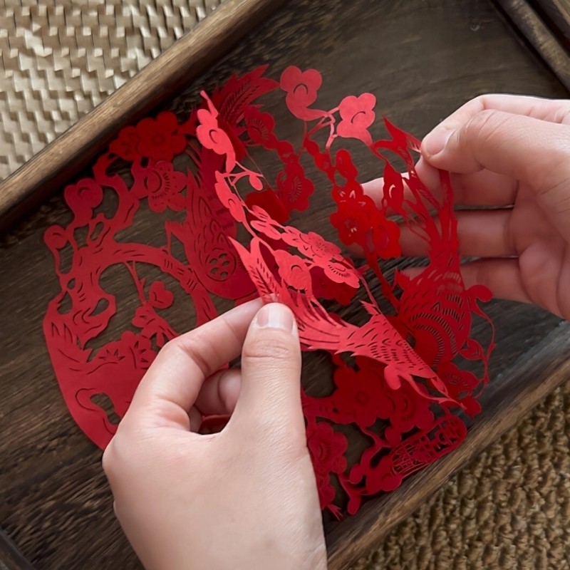 2026年新款窗花喜上眉梢剪纸非遗手工春节元旦年味氛围装饰福字贴,节庆用品/礼品,喜字/剪纸/贴纸,淘宝优惠券,粉丝福利购,淘宝优惠卷