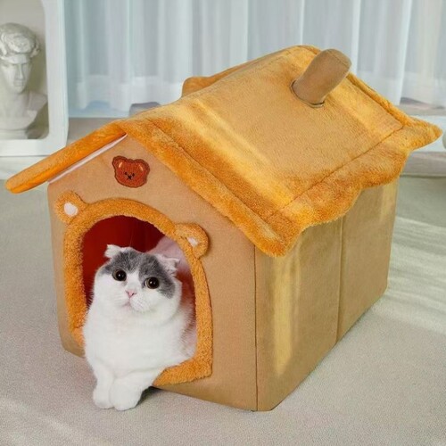 宠物窝可拆洗款室外室内清仓大房子款秋冬猫咪封闭式加绒通用房窝