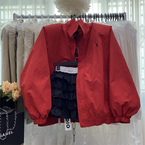 刺绣立领冲锋衣薄款外套防晒服女