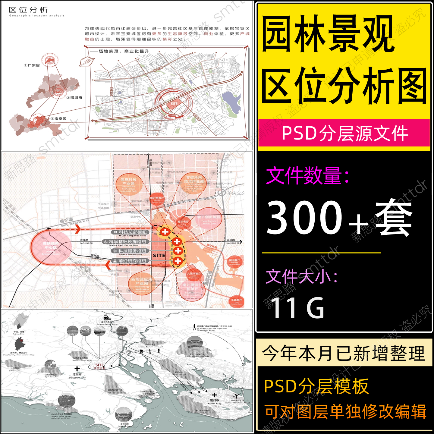 区位分析图前期人文地理地块人群模块ai竞赛风建筑设计psd素材