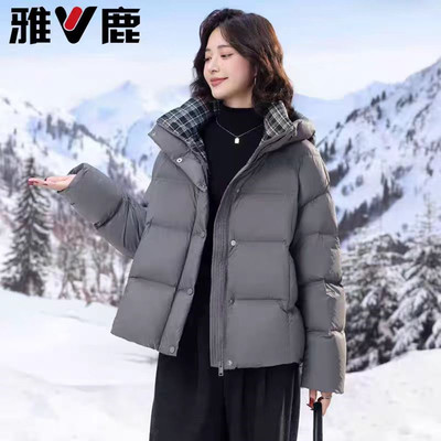 加厚羽绒服女正品90绒短款面包服