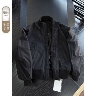 美式bomber羽绒服男款冬季加厚cleanfit飞行夹克棉衣保暖三防外套