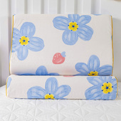 乳胶枕套纯棉一对装 拍2个记忆橡胶枕头套60x40全棉单人儿童50x30