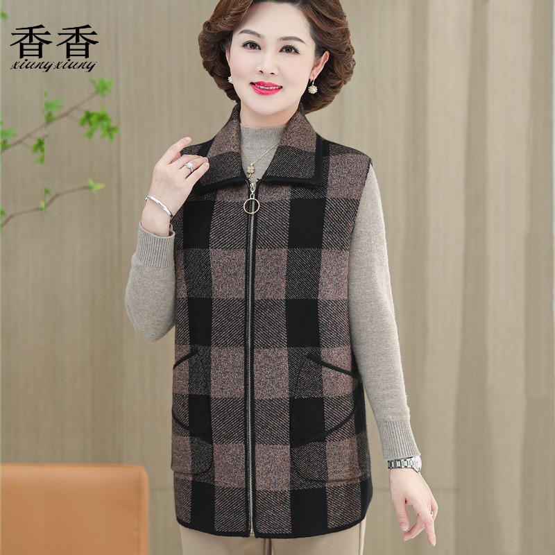 新款马夹45岁中老年风外套秋冬装