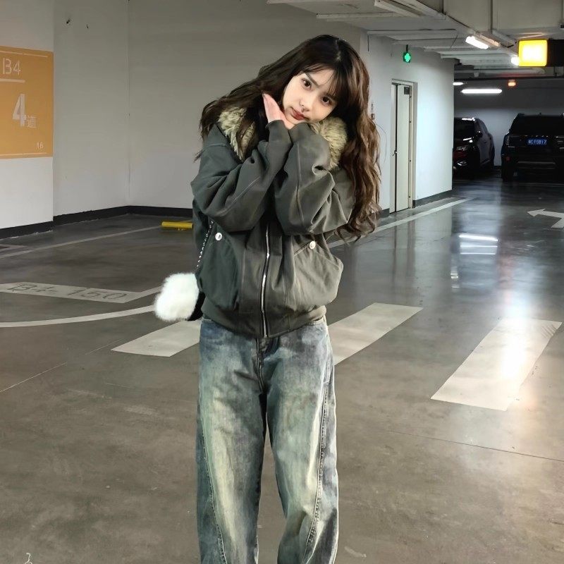 座山雕棉服女2026冬季新款学生款