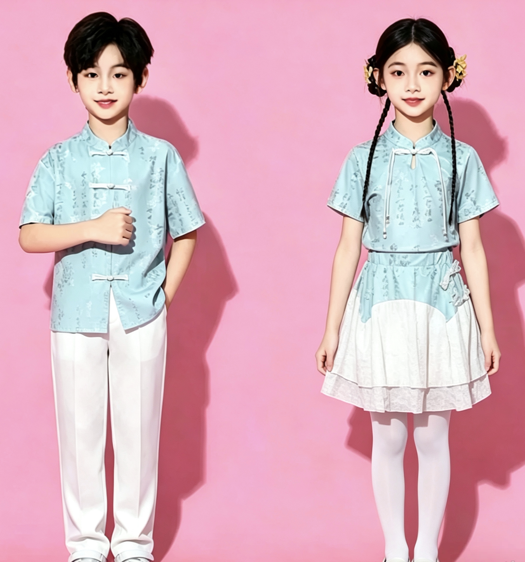 六一儿童合唱服演出服班服国潮幼儿园啦啦队舞蹈表演服小学生服装