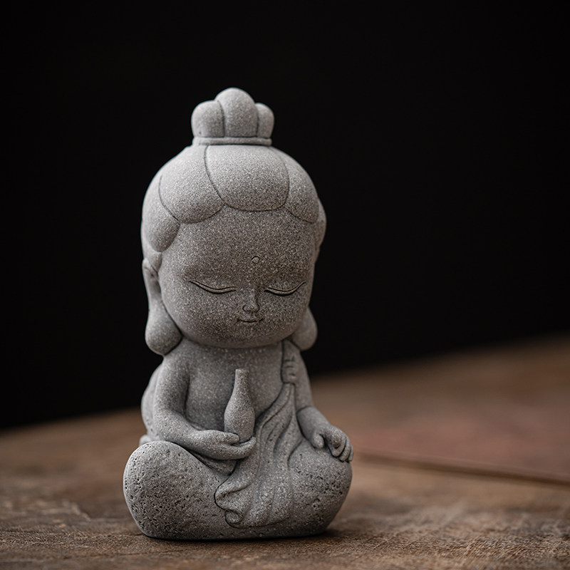 青砂石茶宠摆件石幼观音精品可养创意家居茶玩桌面鱼缸造景盘景花,餐饮具,茶宠摆件,淘宝优惠券,粉丝福利购,淘宝优惠卷