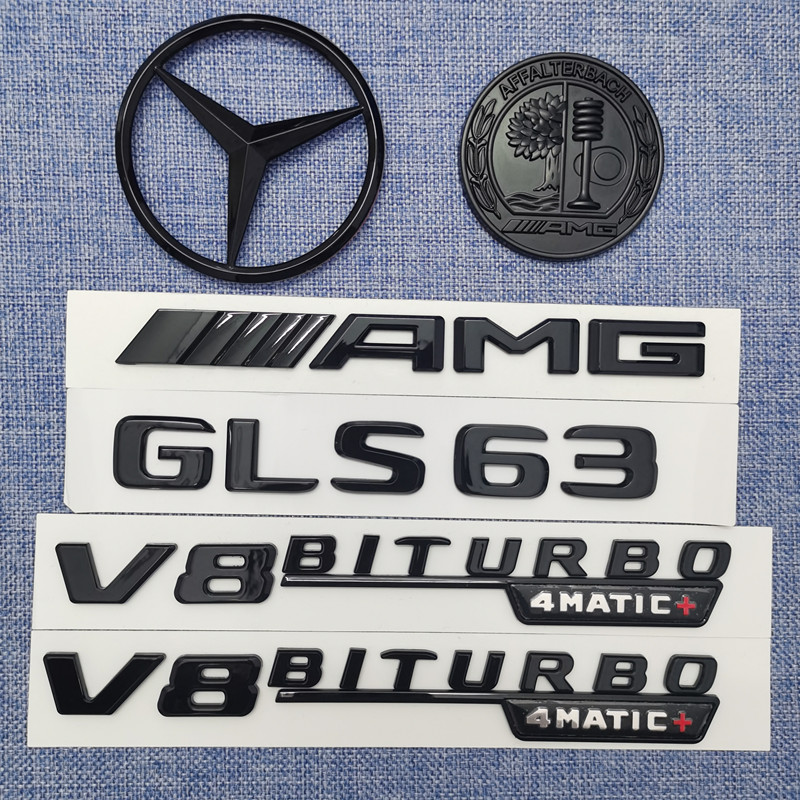 奔驰GLS350GLS400 GLS450改装AMG GLS63叶子板尾标车标字母车标贴