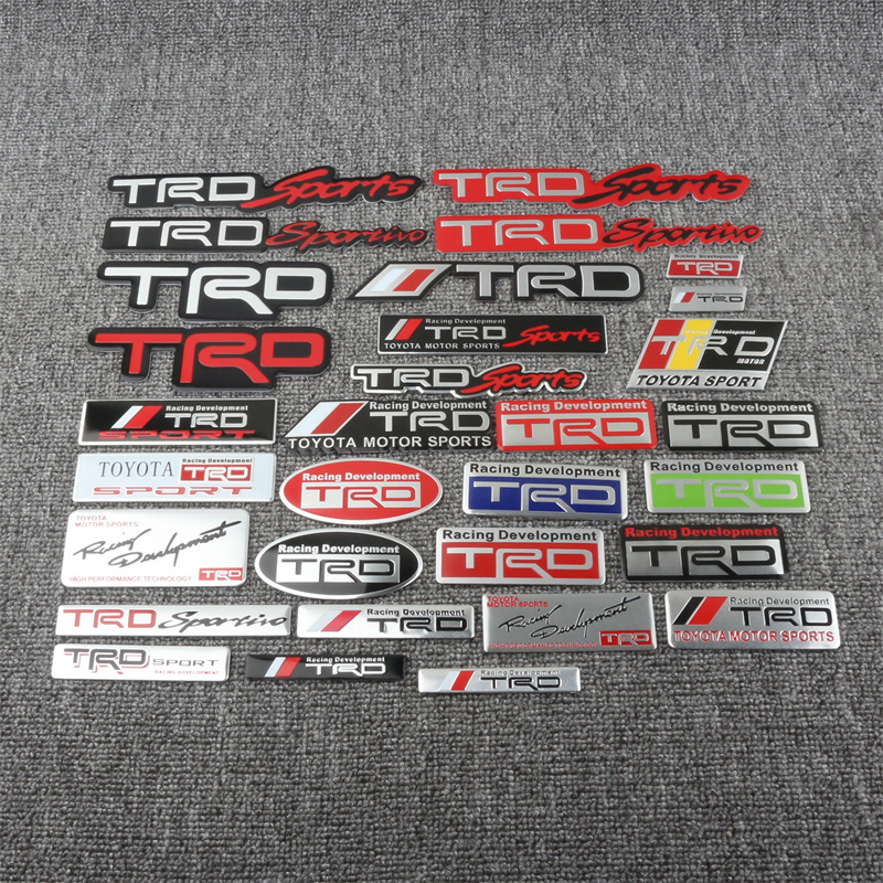 适用于丰田汉兰达皇冠卡罗拉雷凌锐志改装TRD车标运动版装饰车贴