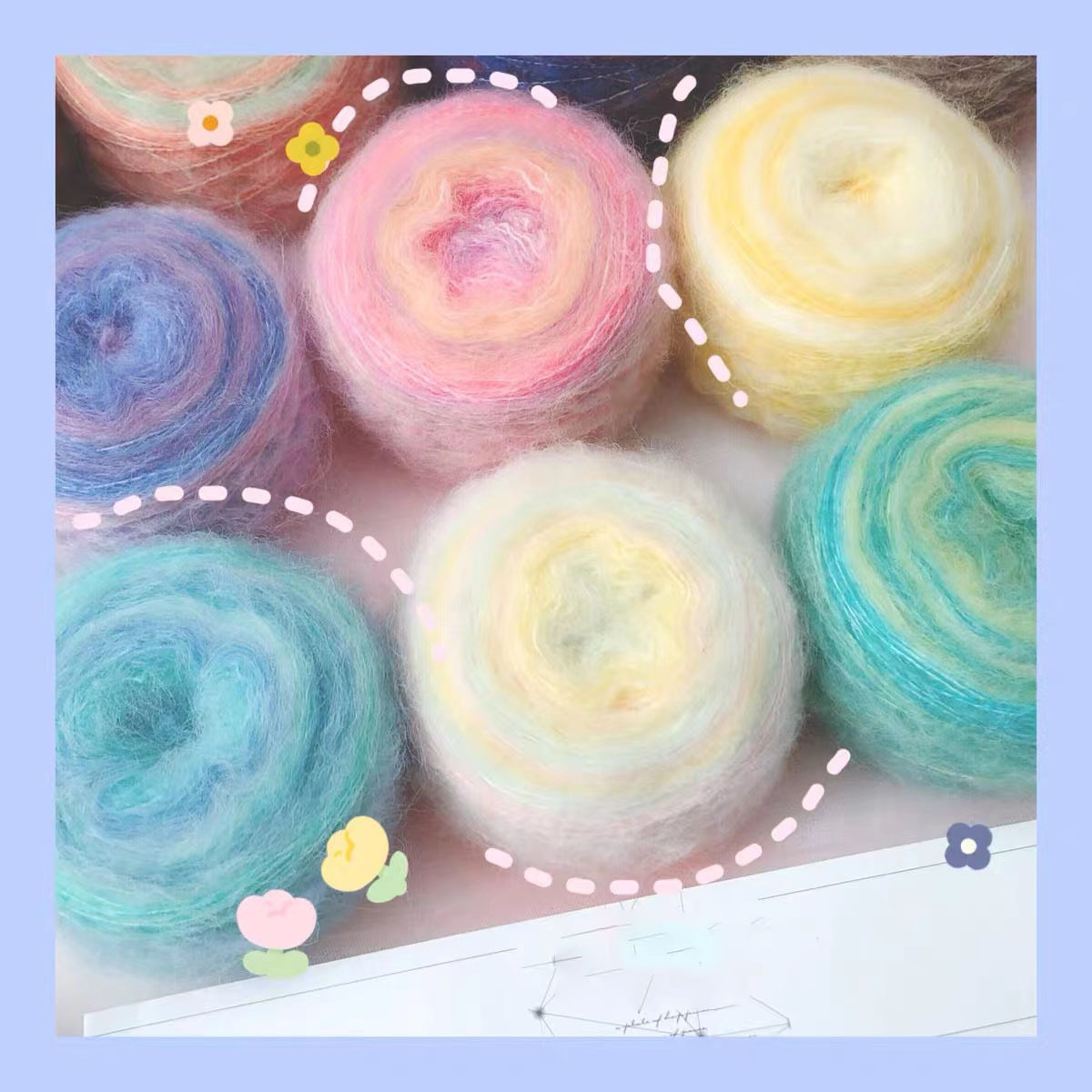 梦幻渐变色马海毛线钩织线DIY特色围巾线手混线毛线团 细毛线大团,纺织面料/辅料/配套,纱线,淘宝优惠券,粉丝福利购,淘宝优惠卷