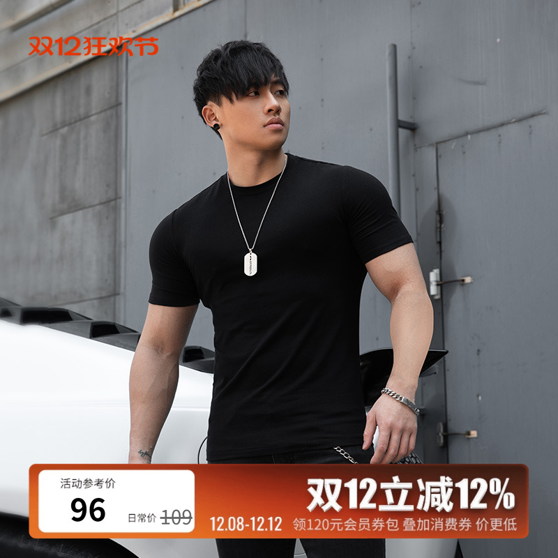 销量1W+吸湿排汗短袖健身t恤