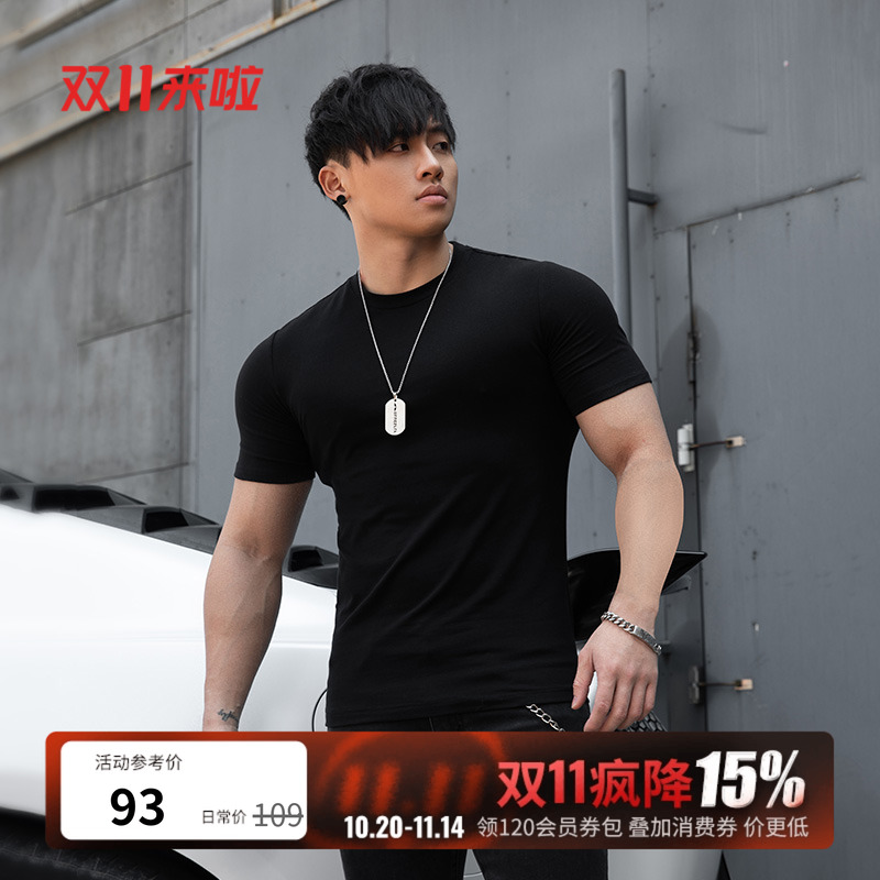销量1W+吸湿排汗短袖健身t恤