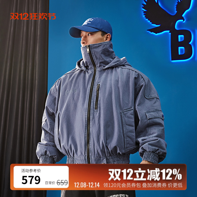 BLUESFLY夹克外套棉服男连帽加厚