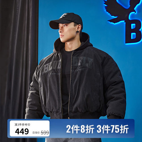 BLUESFLY夹克外套棉服男加厚连帽