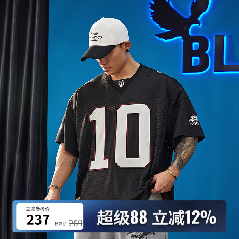 BLUESFLY健身运动短袖t恤冰球服