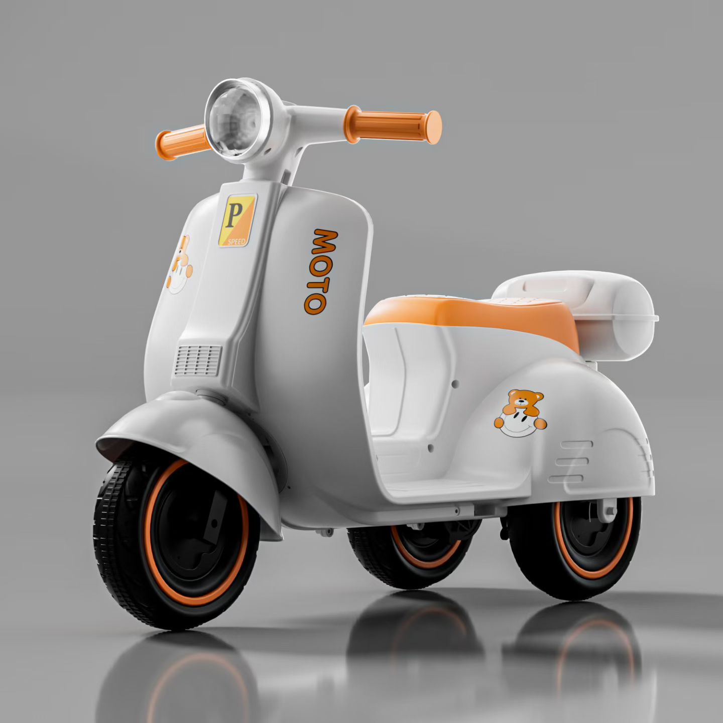 儿童电动摩托车三轮车男女孩宝宝电瓶车可坐人充电小