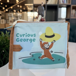 日单乔治猴子双面图案结实可折叠环保袋大容量超市购物袋便携袋