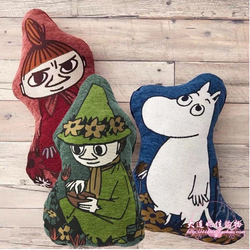 2新款出口日本卡通胖河马阿美异型抱枕头枕车用枕靠枕姆明