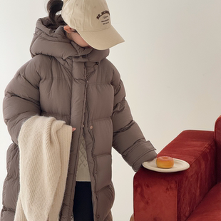 韩版童装儿童泡芙加厚长款羽绒服男女童90白鸭绒冬季三防保暖外套