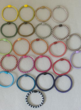 美国代购L.Erickson手工弹力发圈发绳头绳单根女彩色马尾多色细款