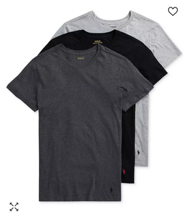 纯棉无袖 打底衫 T恤tee3件套装 美国代购 包邮 Polo小马经典 新 RL男装