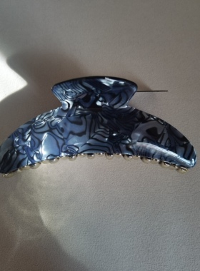 美国代购L.Erickson醋酸法国法式抓夹盘发发夹发卡鲨鱼夹灰色大号