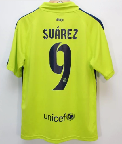 14 15 Retro Barcelona Away MESSI SUAREZ NEYMAR Soccer Jersey