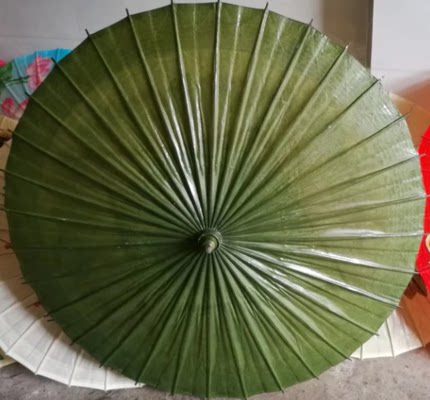 复古红黄蓝绿纯色手工油纸伞舞蹈古装道具摄影防雨桐油雨具汉服伞