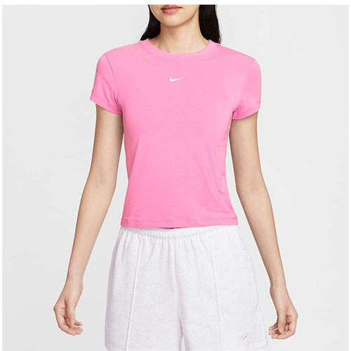 NIKE耐克女短袖夏季LOGO透气运动休闲高腰半袖T恤FV5509-675