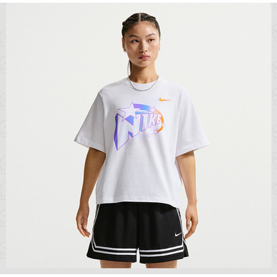 NIKE耐克女短袖夏季宽松印花CHBL耐高篮球运动T恤IR7010-100