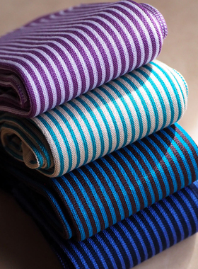 il-regalo 全新强烈对比条纹图案 商务袜 长筒袜