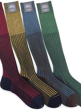 HALISON 暗纹罗纹 SHADOW图案 商务袜 长筒袜 「哈里森」