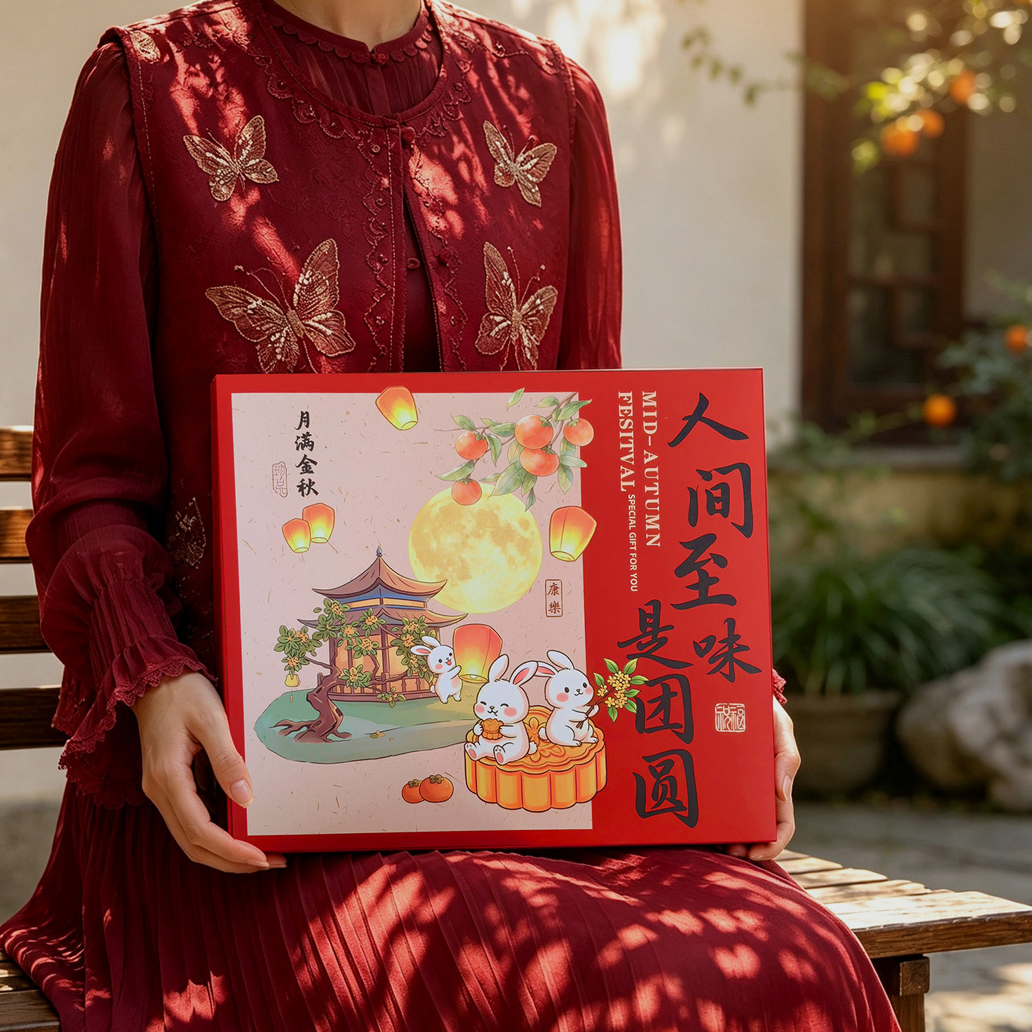 新款2026中秋节月饼包装盒高档中国风手提礼盒6粒8粒空盒商用批发