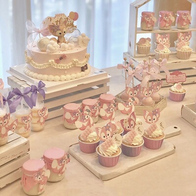 川沙妲己甜品台装饰蛋糕插