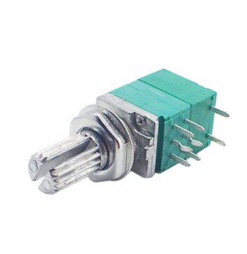 双联8脚 RV097GS B50K 音响/功放/密封电位器带开关 柄长15mm
